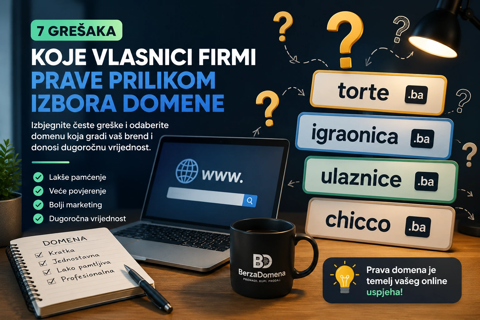 7 grešaka koje vlasnici firmi prave prilikom izbora domene