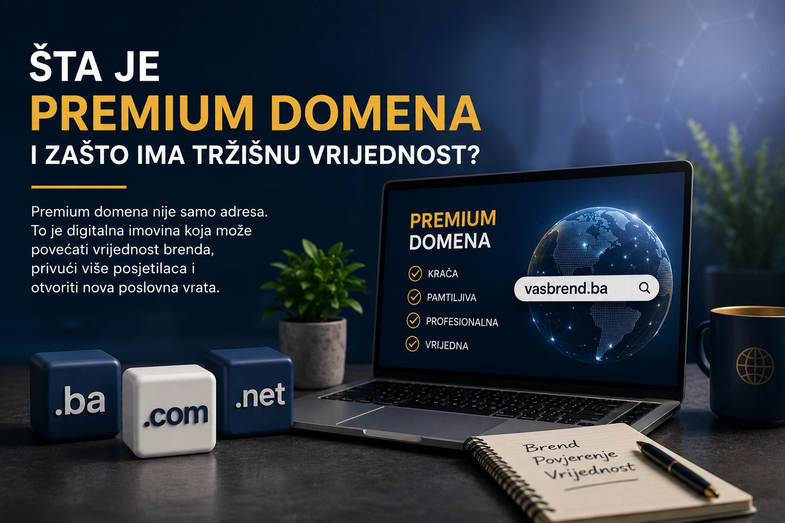 Šta je premium domena i zašto ima tržišnu vrijednost?