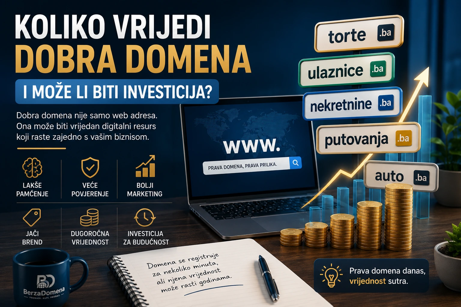 Koliko vrijedi dobra domena i može li biti investicija?