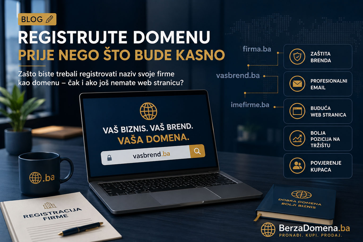 Zašto biste trebali registrovati naziv svoje firme kao domenu – čak i ako još nemate web stranicu?